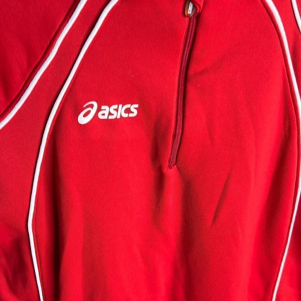 ASICS WOMEN'S COMPETITION 1/2 ZIP JACKET SWEATSHIRT, RED Size Large - Picture 3 of 7